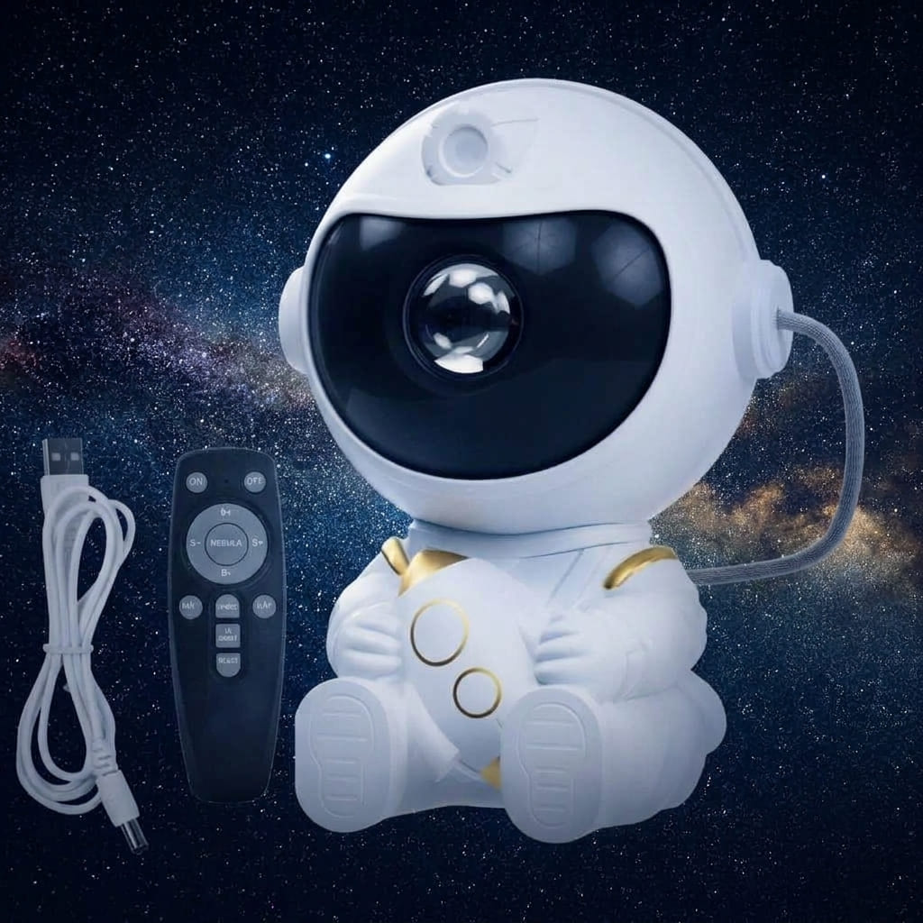 White Astronaut Star Projector with remote and USB 