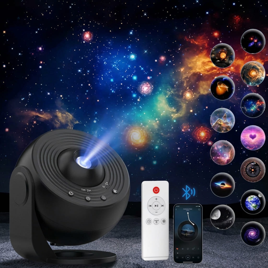 Cosmos Planetarium Galaxy Projector in Black