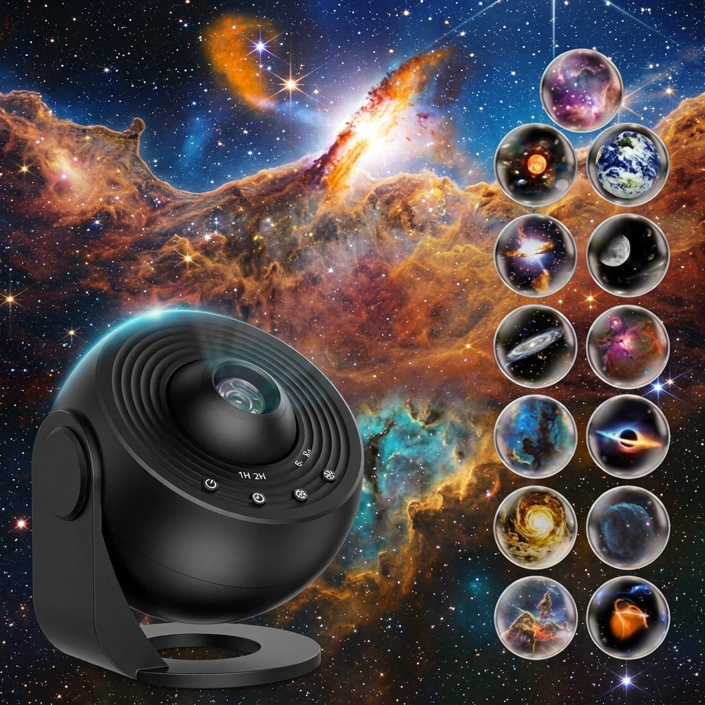 Cosmos Planetarium Galaxy Projector in Black